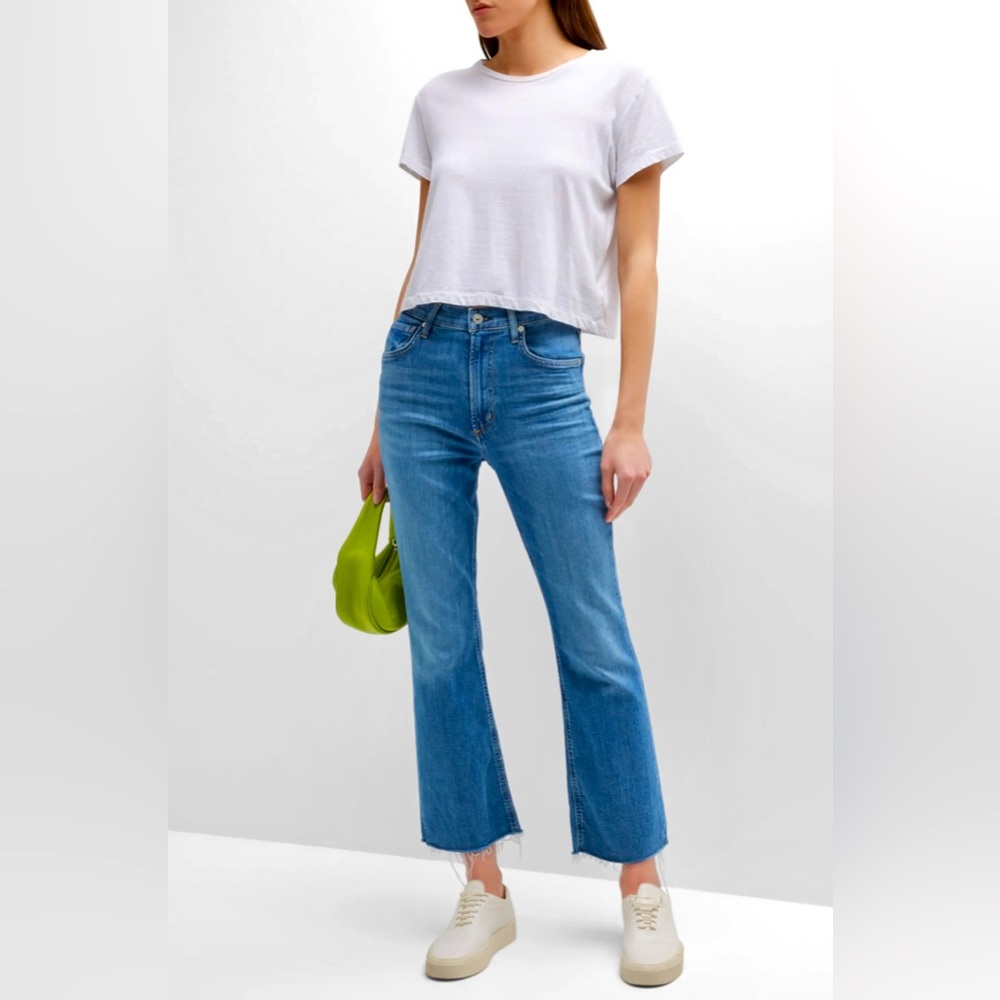 Citizens Of HumanityIsola Cropped Bootcut Jeans with Raw Hem Size 25